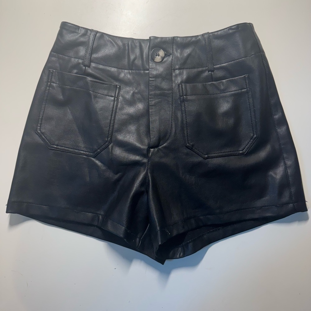 Anthropologie leather shorts